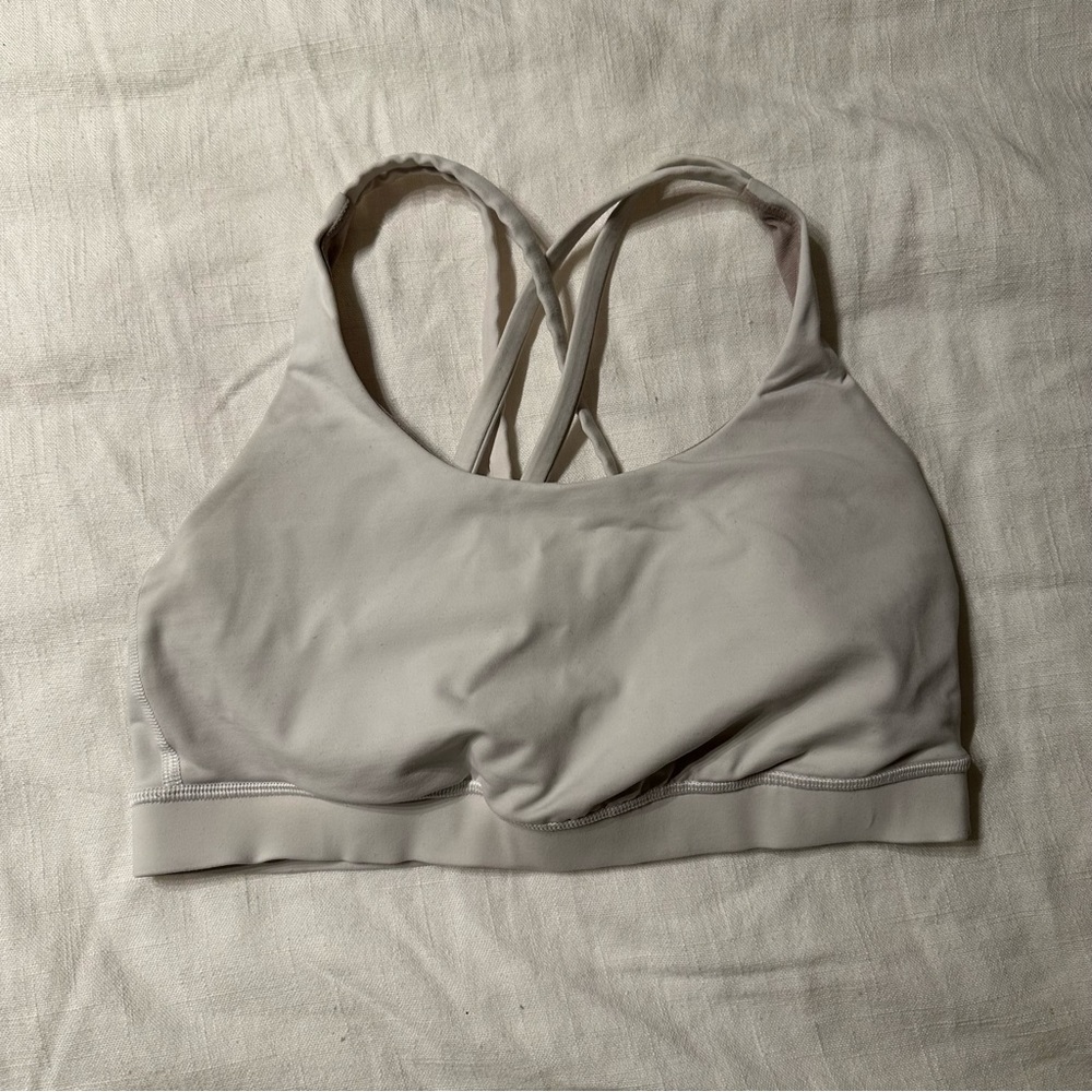 Lululemon White Energy Bra Sz 8